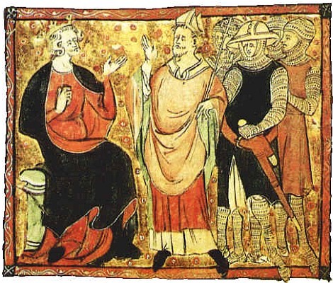 Becket with Henry, they are probably moaning about Arnulf.
