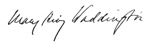 mary waddington signature
