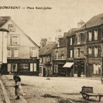 vintage postcard Place Saint Julien Domfront Normandy