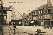 vintage postcard Place Saint Julien Domfront Normandy