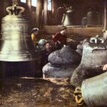 Vintage postcad of the Corneille Havard bell foundry in Villedieu les Poeles Normandy